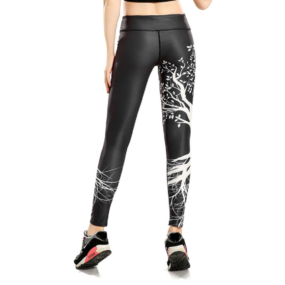 Black & White Tree pattern leggings - Picture 6 of 6